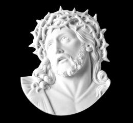 SYNTHETIC MARBLE HEAD OF CHRIST